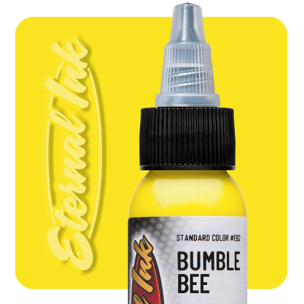Eternal_Ink_E62_BumbleBee_1oz_Swatch_1000x رنگ تاتو Eternal Ink Bumble Bee - تصویر 1