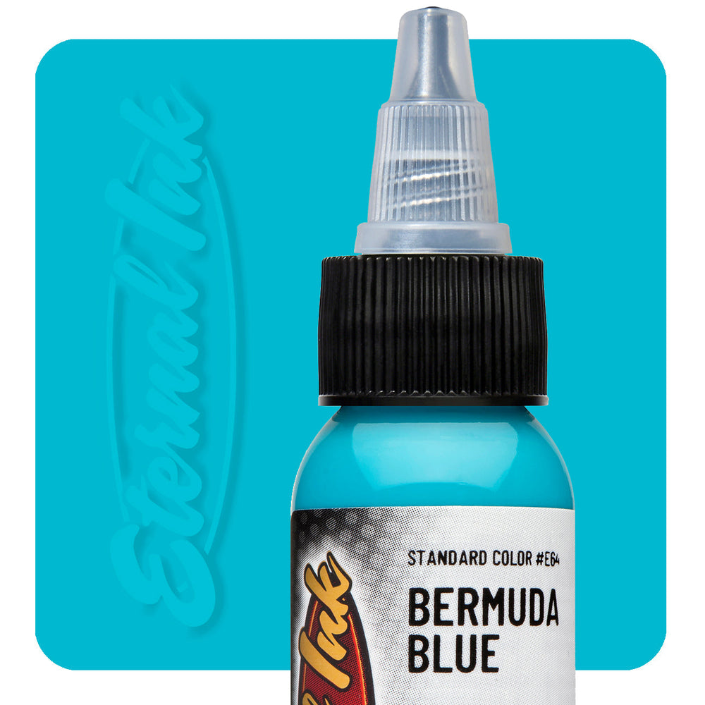 Eternal_Ink_E64_BermudaBlue_1oz_Swatch_1000x (1) رنگ تاتو Eternal Ink Bermuda Blue - تصویر 1